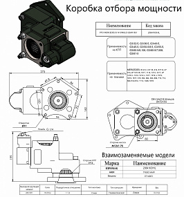 Коробка отбора мощности 20841KOHIL (HIPOMAK) Применяемость: Mercedes