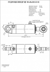 Гидроцилиндр ЦГ-80.40х320.22-02